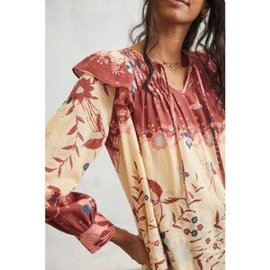 New Anthropologie Floral Othilia Thessaly Top